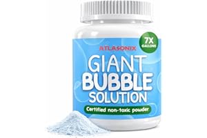 Bubbles for Kids - Giant Bubble Solution, Bubble Wands, Bubbles Powder Mix Makes 896 OZ (7 Gallons) - The Original Mix Kid Sa