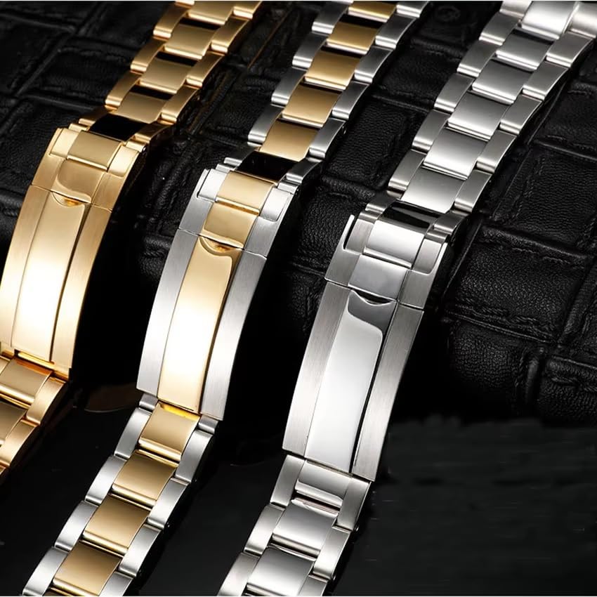 TIME WARRIOR Rolex 20MM Two Tone Solid Stainless Steel For Submariner, GMT-Master Watch Band Bracelet starp With Logo