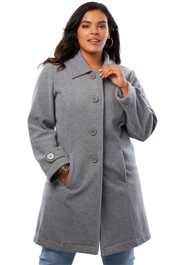 Roamans Women's Plus Size Plush Fleece Jacket