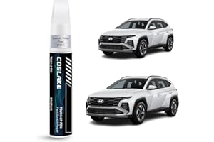 COSLAKE Car Touch Up Paint(Serenity White Pearl(W6H)) for Hyundai, Car Paint Scratch Repair Kit, Quick & Easy Solution to Repair, 2 in 1 Scratch Remover Pen with Color-Matched