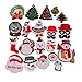 Ximkee 20pcs Christmas Santa Snowman Tree Gift Collection Iron-on or Sew-on Embroidered Patches Motif Appliques