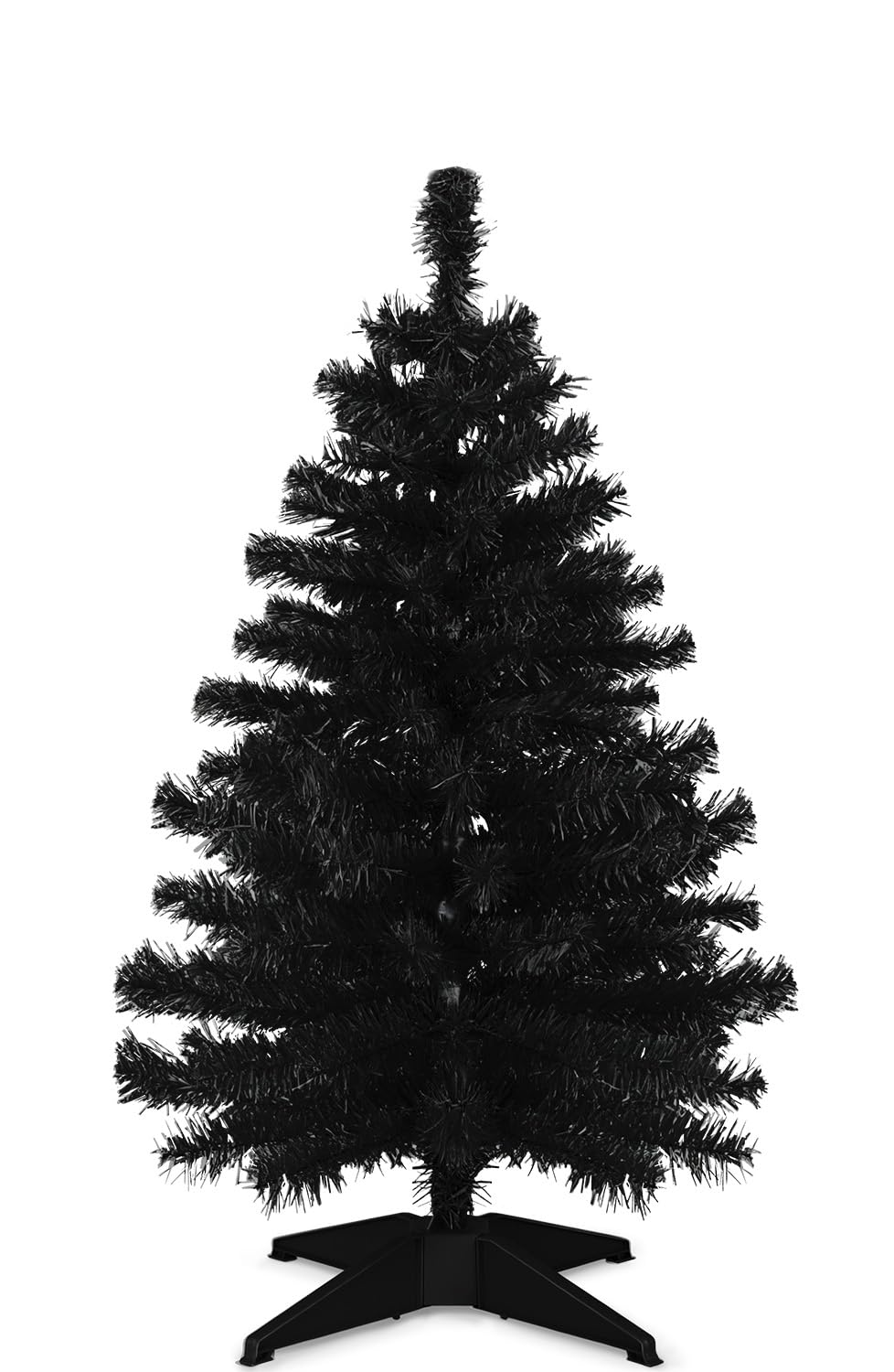 Photo 1 of 3 Ft Artificial Christmas Tree for Tabletop, Mini Xmas Tree with Plastic Stand for Indoor Outdoor Holiday Home Party Christmas Halloween Decorations Black