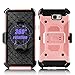 Galaxy J7 V Case, Galaxy J7 Perx Case, Galaxy J7 Sky Pro Case, Venoro Heavy Duty Shockproof Rugged Protection Case Cover with Belt Swivel Clip and Kickstand for Samsung Galaxy Halo/J7 2017(Rose Gold)