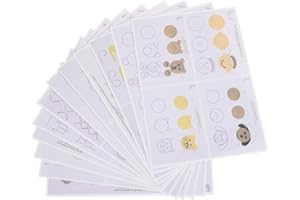 CONGARTENO DIY Cake Decorating Piping Practice Drawings Paper Set 12 Sheets with Protective Pp Film for Cream