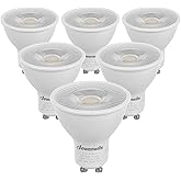 DEWENWILS 6-Pack GU10 LED Bulb Dimmable, 3000K Warm White GU10 Bulb Replacement for Track Lighting, 500LM, 7W(50W Equivalent)