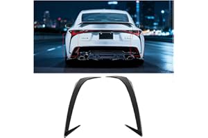 MUNALP A Pair Rear Bumper Canards for Lexus IS300 IS350 2021-2025 Base F Sport Rear Chin Spoiler Splitter ABS (Glossy Black)