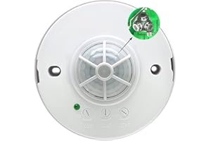Sensky 360 Degree Ceiling Occupancy Sensor PIR Motion Sensor Switch with 3 detectors,10-40ft High Sensitive Ceiling Motion Sensor Light Switch(110V-240VAC)