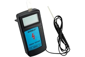 allsun Digital Electric Fence Tester, Fence Voltage Meter with LCD Display for 300V to 9.9kV Pulse, Electric Fence Fault Finder and Wire Checker