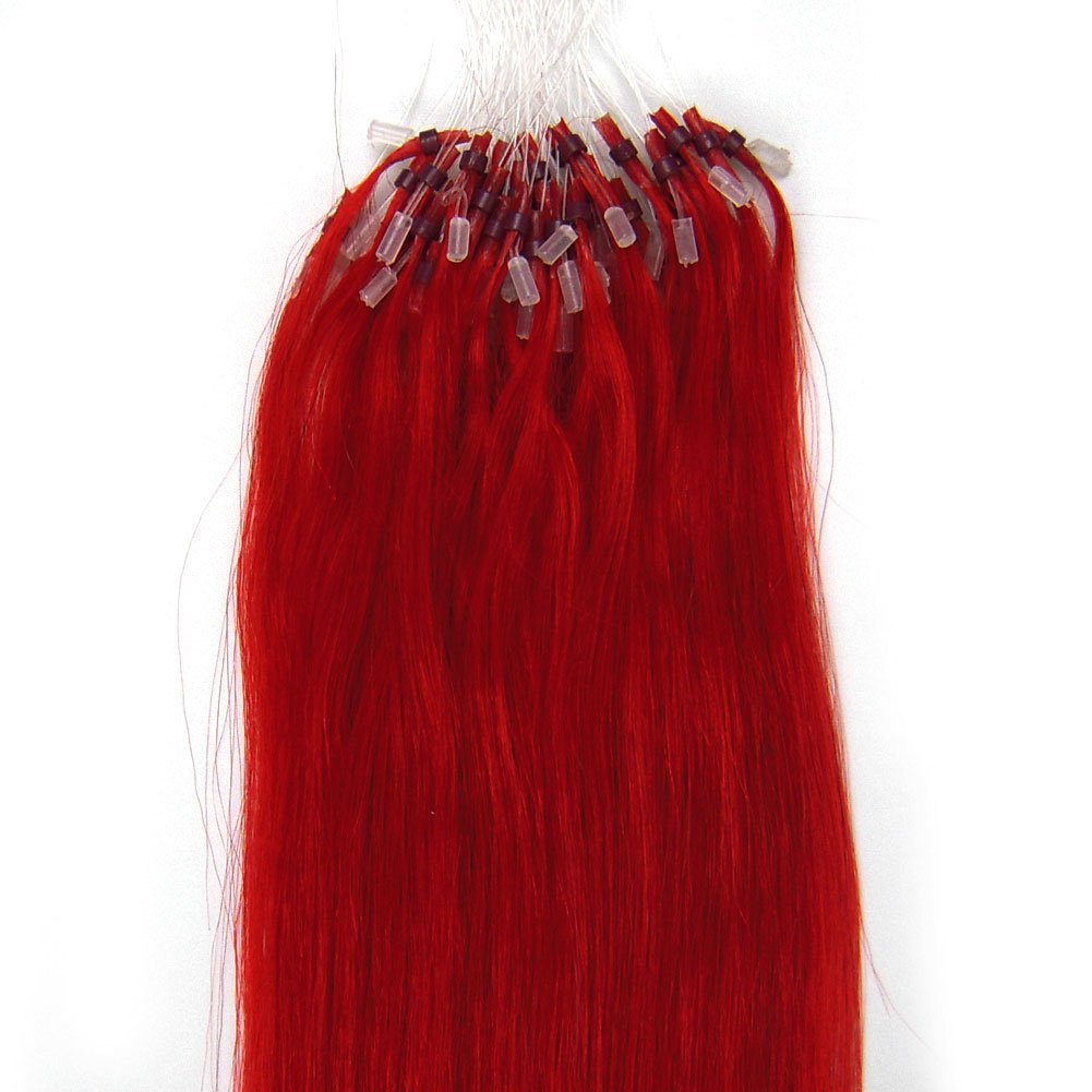 Vanlinke Remy Human Hair Extensions Easy Loops Micro Rings Beads