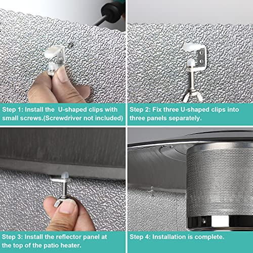 Outdoor Heater Reflector Shield Patio Heater Reflector for Round Stand