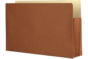 The File King Expanding Accordion File Folder - Legal Size | Box of 10 Redropes | 5.25” Expansion | Store and Organize Papers | Keep Records in One Place | Save Time Searching