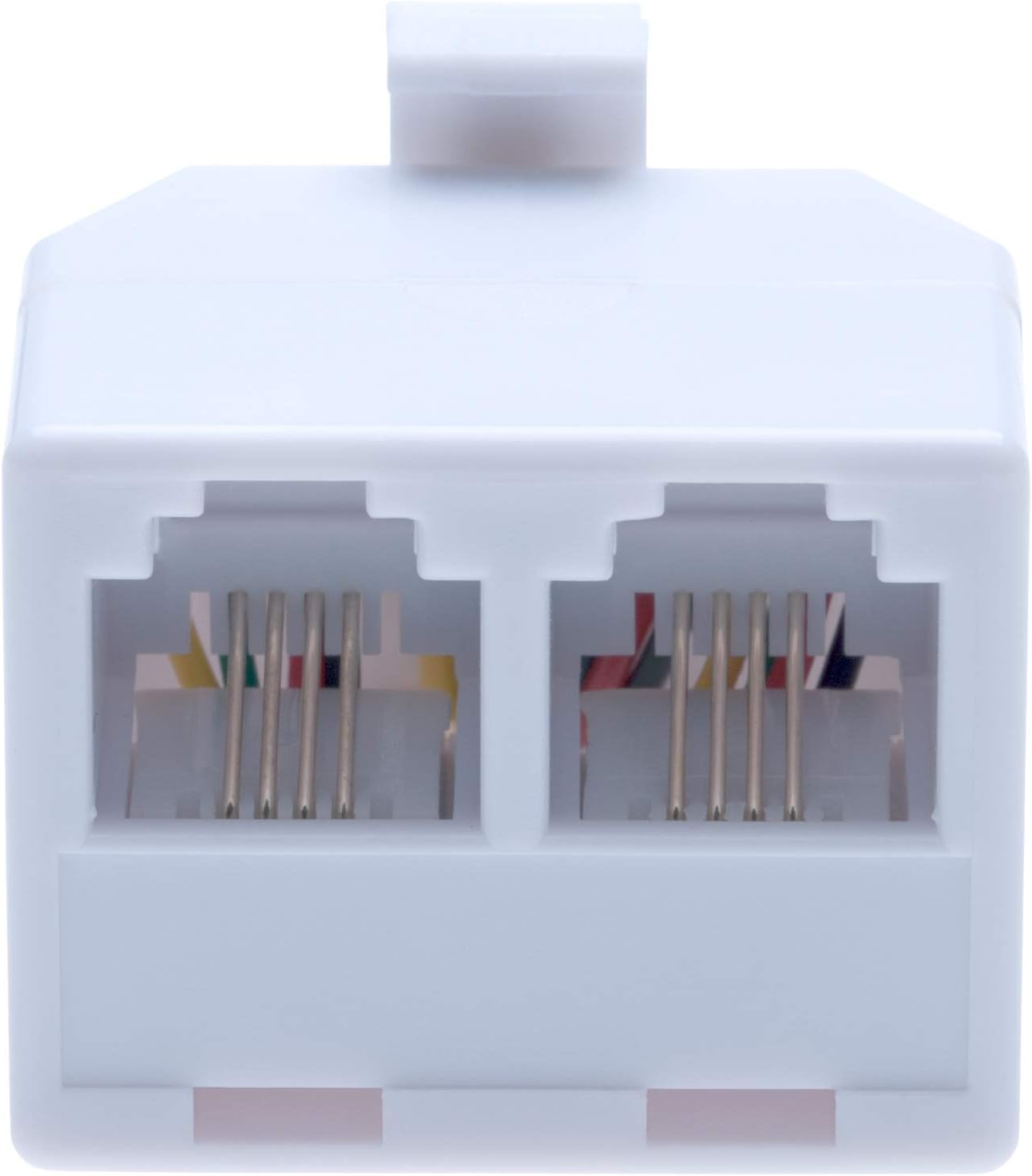 RJ11 Adapter and 2 Way Splitter from 2 RJ11 Socket Female Jacks to RJ11