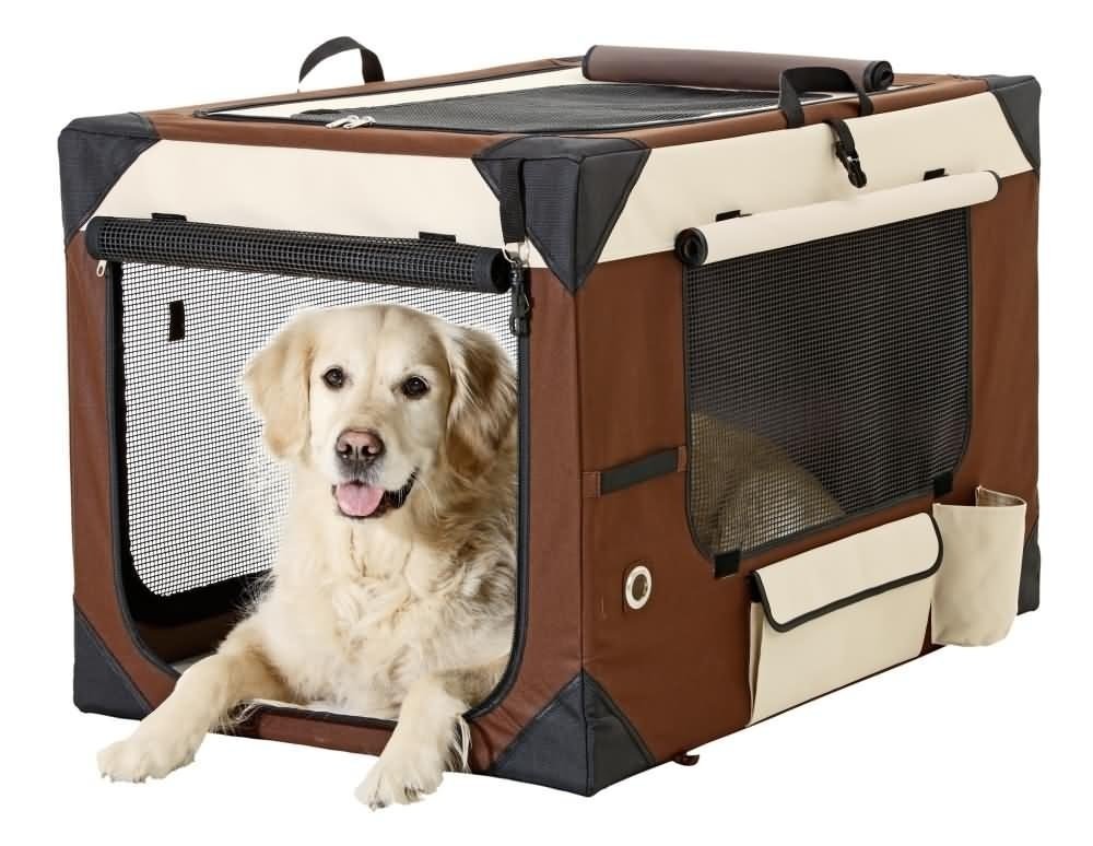 Karlie Smart Top De Luxe Travelbox for Dogs, 106 x 71 x 69 cm, Beige Brown