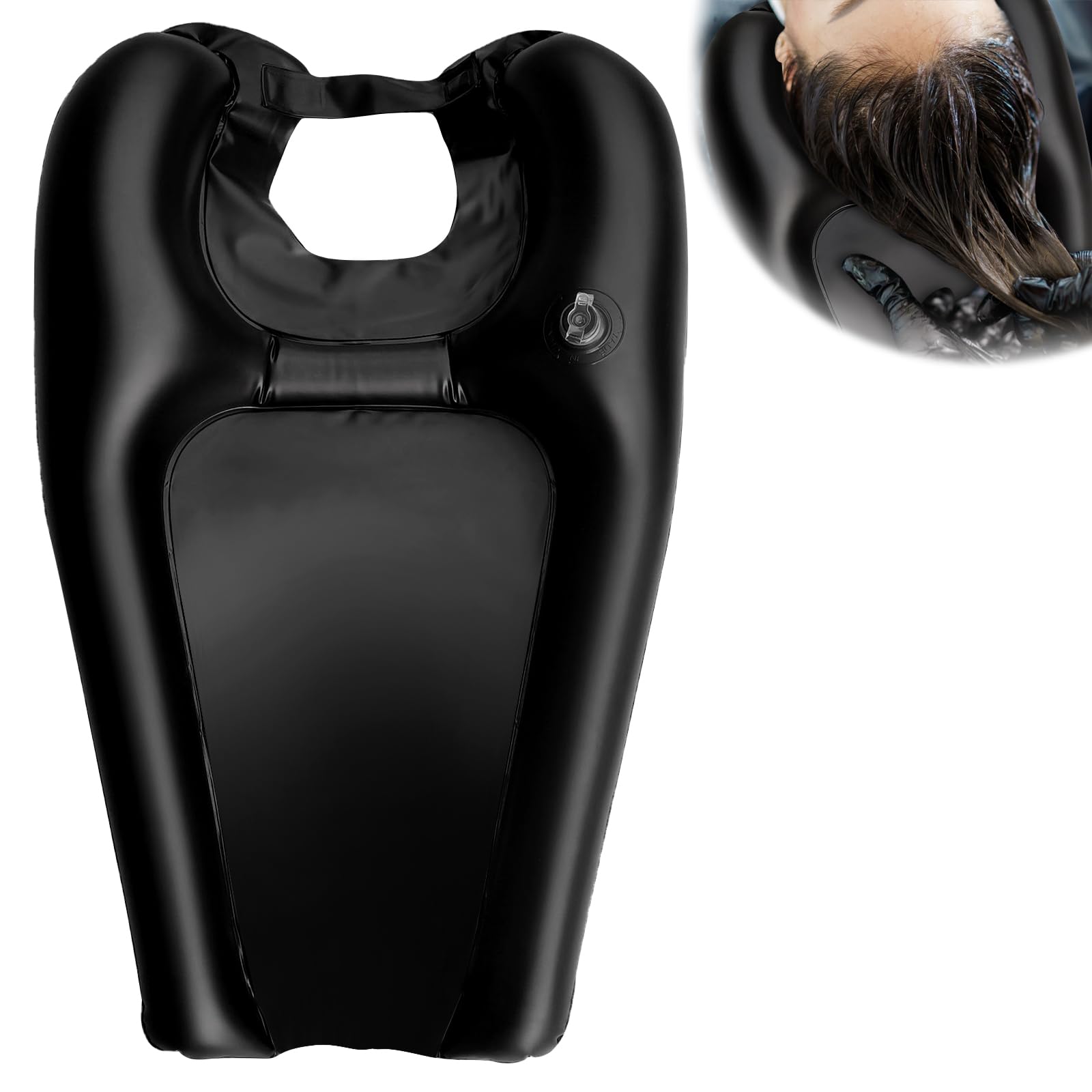 KIPTVO Portable Hair Washing Basin, Inflatable Hair Wash Basin, Inflatable Shampoo Basin, Washing Aids for Disabled, Portable Shampoo, for Handicapped Pregnant Women Kids Elderly