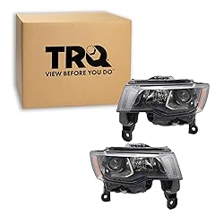 TRQ 2 Piece Headlight Assembly Set Halogen Driver