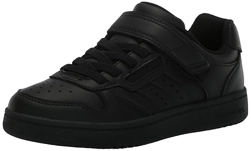 Skechers Kids Boy's Quick Street Sneaker, Black/Black, 1 Little Kid