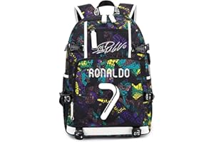 FANWENFENG Soccer Player 7 Luminous Multifunction Backpack Travel Football Fans Bag For Men Women (Style 3)