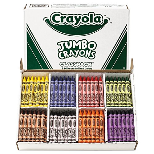 Crayola Jumbo Crayons Classpack, Toddler Crayons, 8 Colors, 200 Count