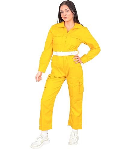 Amazon.com: TV Store Yellow Ladies Halloween Costume Jumpsuit