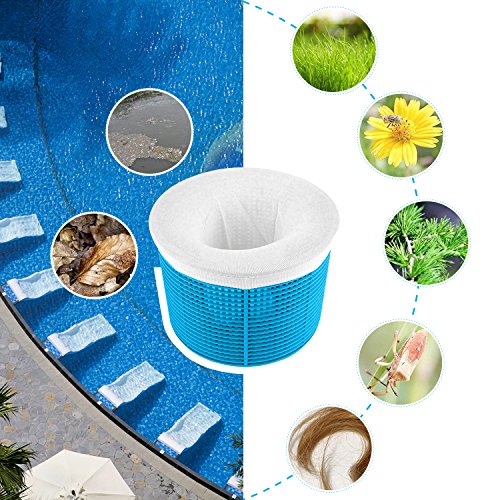 Lambow 20-Pack of Pool Skimmer Socks - Filter Savers for Filters, Baskets, and Skimmers