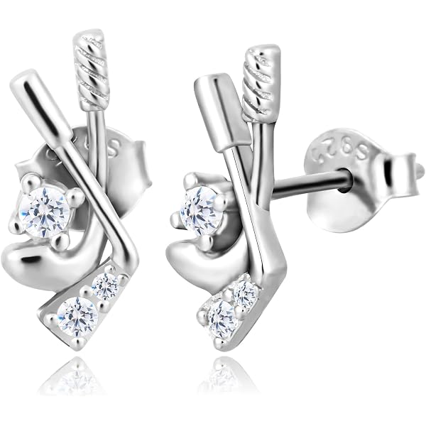 KECHO Orecchini A Pallina Da Golf In Oro 14kt - Gioiello Sportivo Per Donne, Idea Regalo
