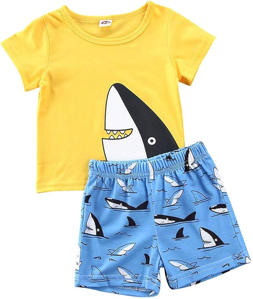 2Pcs Baby Boys Summer Clothing Sets Cute Mamas Boy Sleeveless Tank Tops T-Shirt+Palm Shorts Outfits