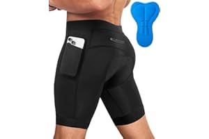Niksa Men's Performance Cycling Shorts with 3D Pad, Road and Mountain Breathable Quick-Dry with 3 Pockets Bike Shorts