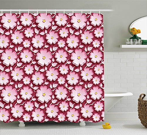 Floral Shower Curtain By Ambesonne Macr Buy Online In Bahamas At Desertcart