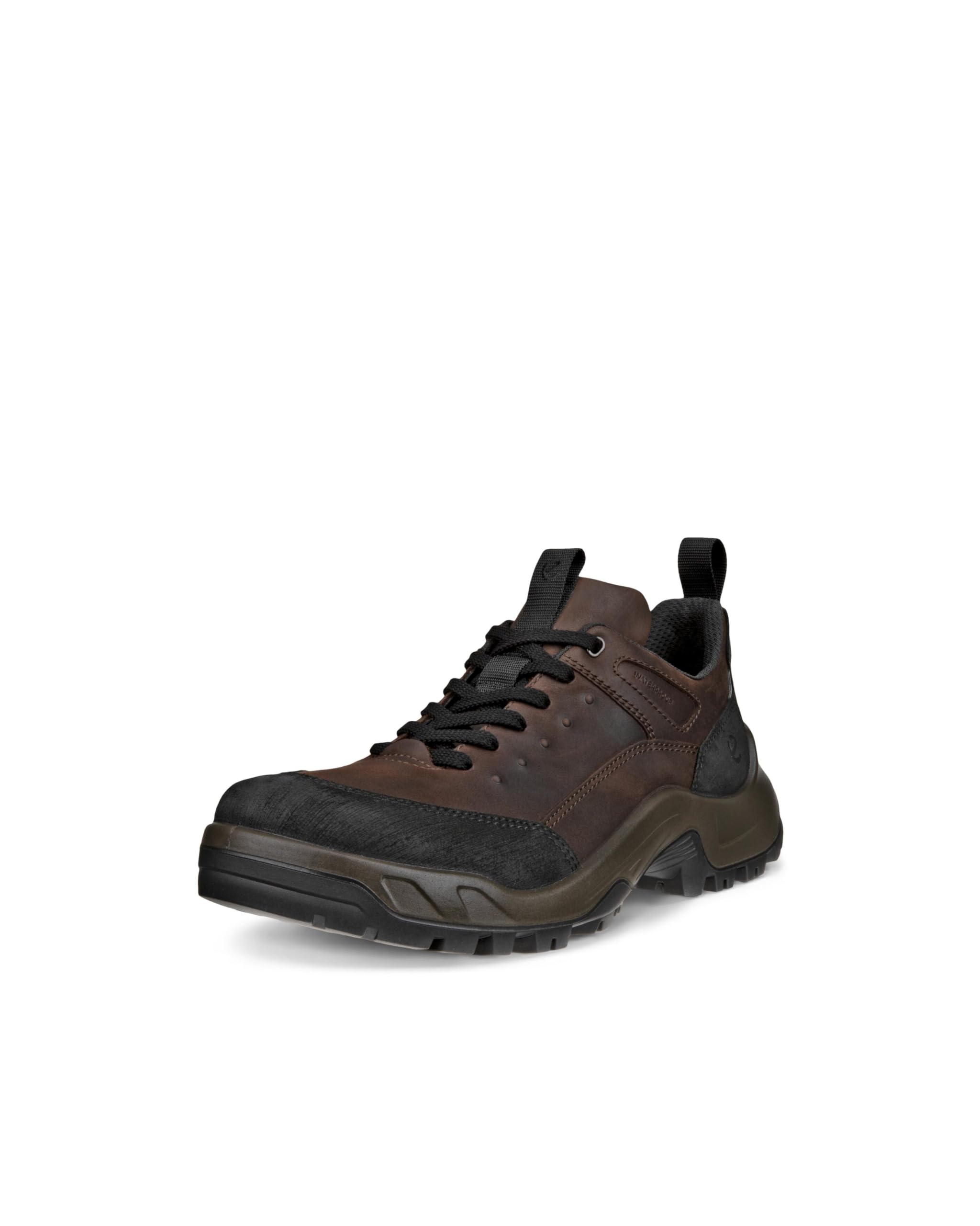 ECCO Men’s Offroad Waterproof Lace Up Hiking Shoe, Black Nubuck/Mocha Oil Nubuck, 7-7.5