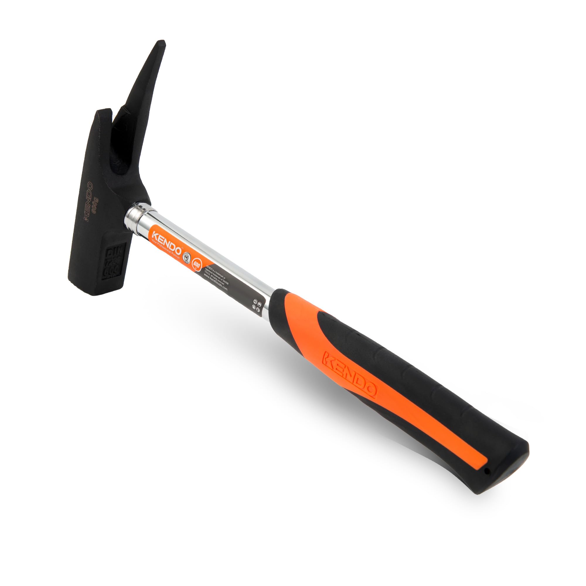 KENDO Latthammer Zimmermannshammer 600g mit Magnetischem Nagelhalter