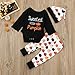 Keepfit Newborn Kids Outfits Clothes Baby Girl Boy Romper Tops+Long Pants+Hat Set for Christmas Thanksgiving and Halloween (6-12 Months, Pumpkin)