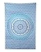 RAJRANG Mandala Tapestry for Bedroom and Living Room Decor Boho Bohemian Wall Hanging Cotton Tapestries (Blue, Ombre, 84x54 Inch, Twin size)