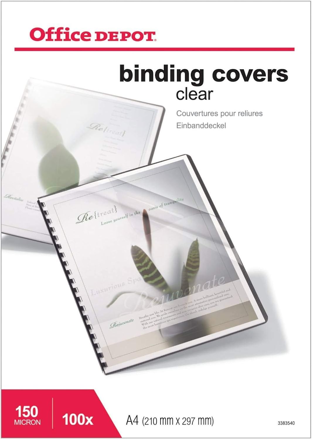 PVC Clear Binding Covers 150 micron A4 Pack of 100 Amazon.co.uk