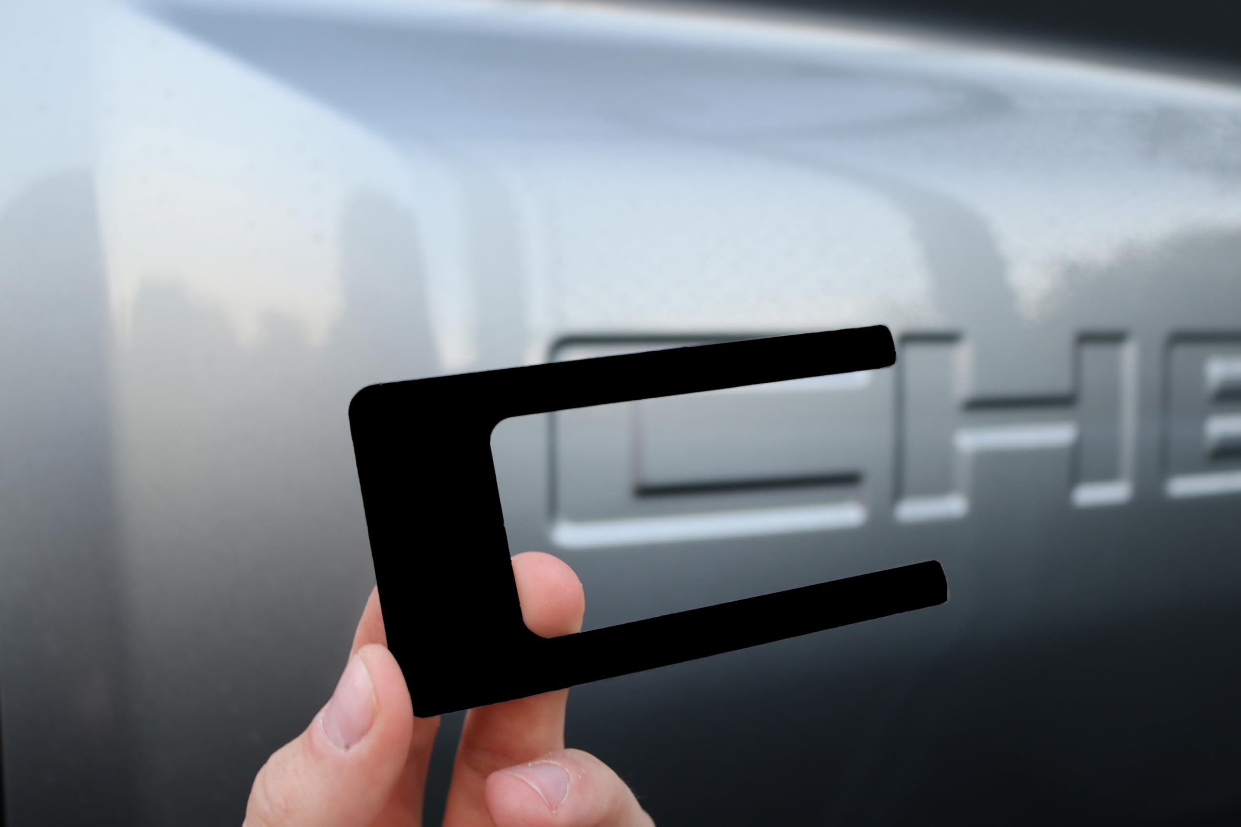 Photo 1 of LimitlessParts Rear Tailgate Letters Compatible with 2024-2025 Chevrolet Colorado 1/16" ABS Plastic with Adhesive- Gloss Black