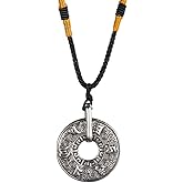 JAJAFOOK Men's Stainless Steel Tibetan Buddhist Mantra Om Mani Padme Hum Prayer Pendant Necklace