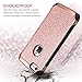 BENTOBEN iPhone 6 Case, iPhone 6S Case, Glitter 2 in 1 Slim Dual Layer Hybrid Hard Cover Sparkly Shiny Soft Rubber Rugged Shockproof Protective Phone Case for iPhone 6/iPhone 6S (4.7 inch), Rose Gold