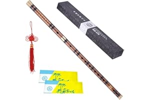 Btuty Pluggable Bitter Bamboo Flute Dizi Traditional Handmade Chinese Musical Woodwind Instrument Key of G Study Level Profes