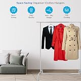 1Above 25x Premium Rubber Coated Hangers Grey 0.4cm Thick Heavy Duty view 3