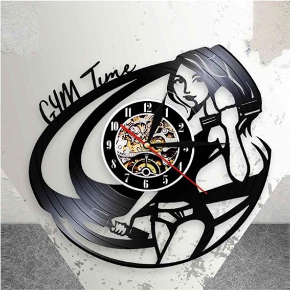 Wangchengo Discos de Vinilo Fitness Música Hecha a Mano CD Reloj ...