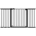 BABELIO 36-55" Extra Wide Baby/Dog Gate, Auto Close for The House, Stairs and Doorways, Pressure Mounted for Pet with Large Walk Thru Door, No Need Tools and Drilling, Black
