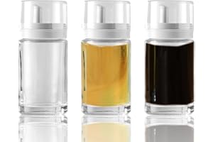 3-Pack Leakproof Small Glass Oil and Vinegar Dispenser Bottles - Perfect for Kitchen Use - 100ml Each (3.38oz)
