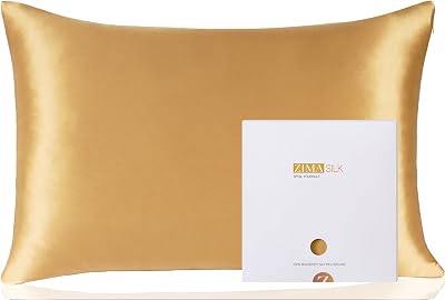 ZIMASILK 100% Mulberry Silk Pillowcase 6A 19 Momme 600TC Golden 50x75cm