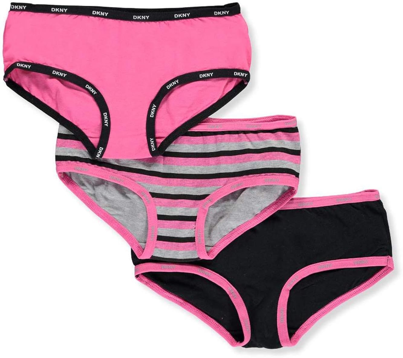 DKNY Big Girls' 3Pack Hipster Panties (Sizes 7 16