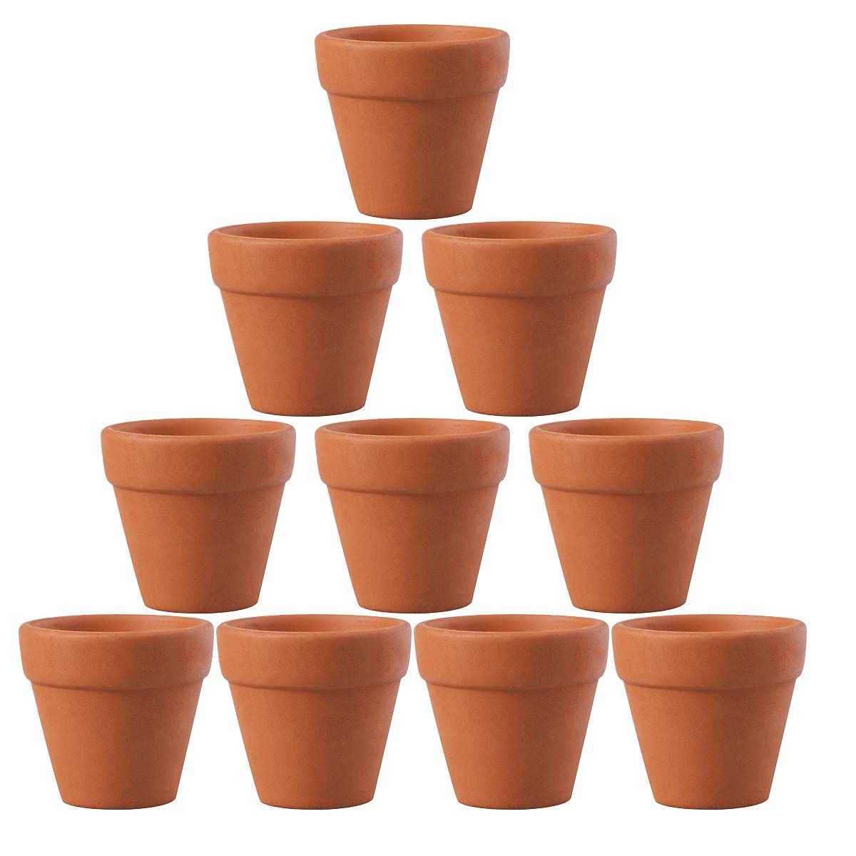 10Pcs Small Mini Terracotta Pot Clay Pottery Planters Container Nursery Flower Pots Succulent Plant Pots Plants Container Crafts 4.5x4cm