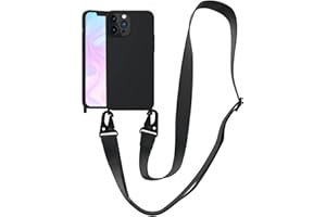 VooDirop Compatible with iPhone 13 Pro Case with Lanyard Crossbody iPhone Case with Strap 13 Pro Adjustable Shockproof Drop Protection Silicone Phone Cover for iPhone 13 Pro 6.1’’ Black