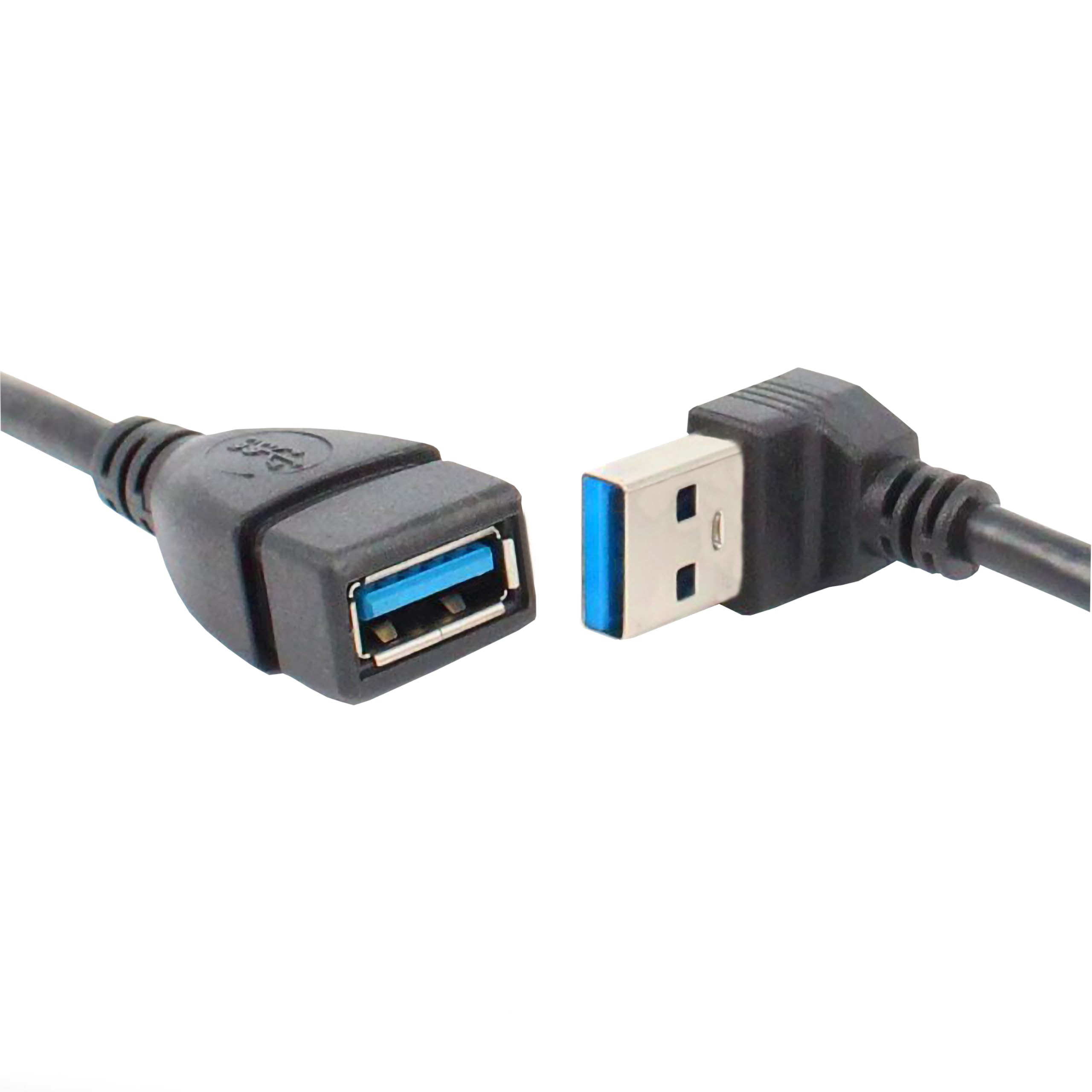 AntilaTech 90 Degree Down Angle, 23cm Long, USB-A 3.0 Male to USB-A 3.0 Female, 5Gbps Data Extension Cable Adapter – High-Speed USB 3.0 Data Transfer/Sync Cable