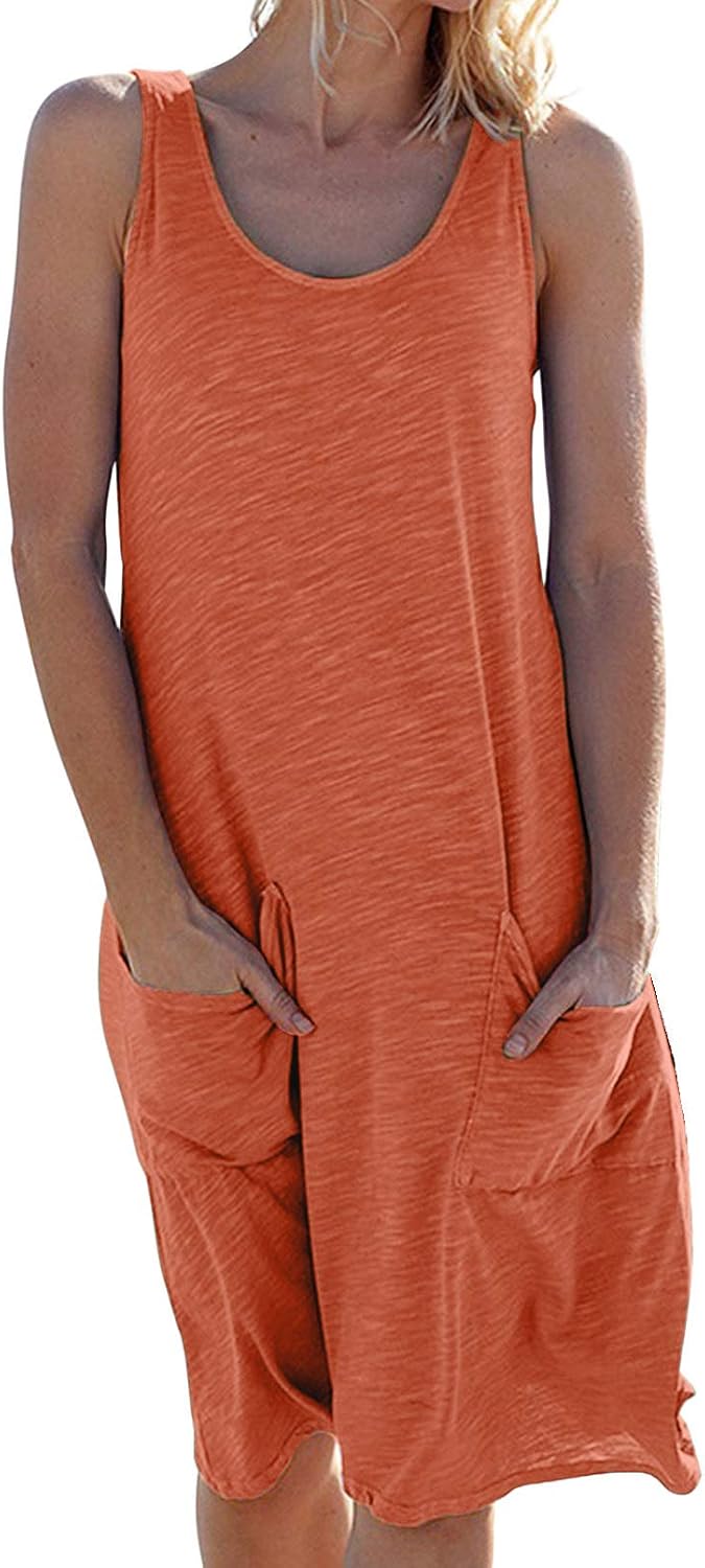 Women's Sleeveless Halter Tank Dress - Ruffle Hem, A-Line, 100% Polyester, Summer Casual