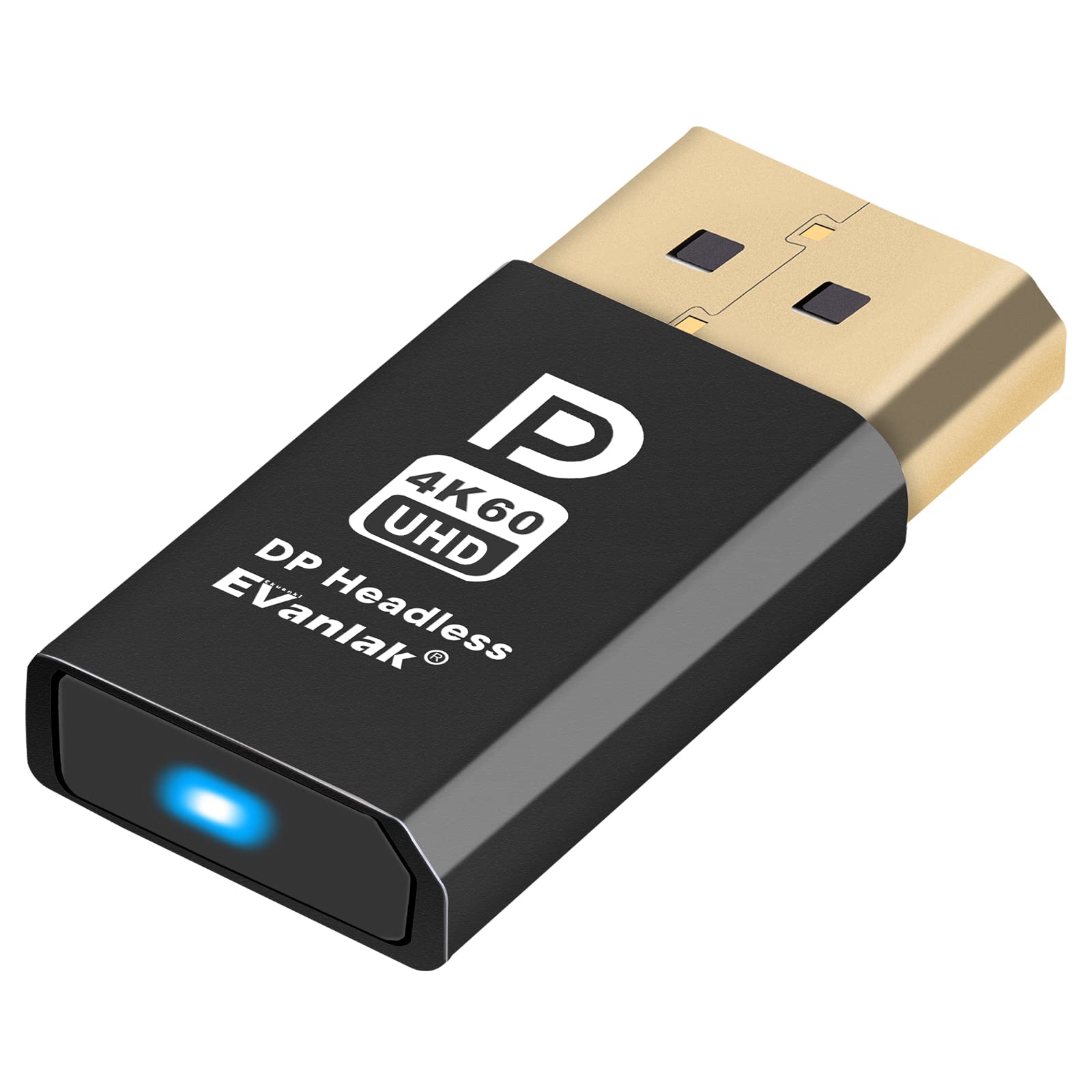 4K60HZ DisplayPort Headless Ghost Display Emulator for PC DP Dummy Plug -fit Headless 1080@120Hz-4096x2160@60hz FHD-1 Pack