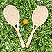 Suck UK Wooden Salad Servers Tennis Racket Shaped Serving Spoons Kitchen Utensils Set Of 2 Kitchen Gifts & Novelty Gifts For Tennis Lovers Wooden Spoons For Cooking Or Serving Salad Tongs