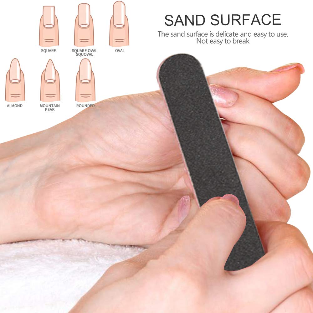 Nail Files and Buffers, FANDAMEI 20PCS Professional Manicure Tools Kit. Rectangular Nail Buffer Block & 100/180 Grit Nail File, 7 Way Nail File & Nail Polishing Buffer. Nail Care File Buffer Tool : Beauty